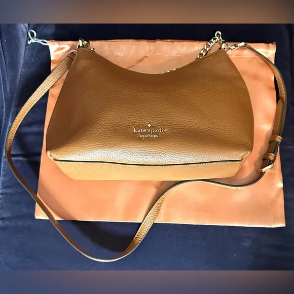 Kate Spade Tan Shoulder Bag with Chain & Adjustable Strap, Great Condition - Picture 5 of 12